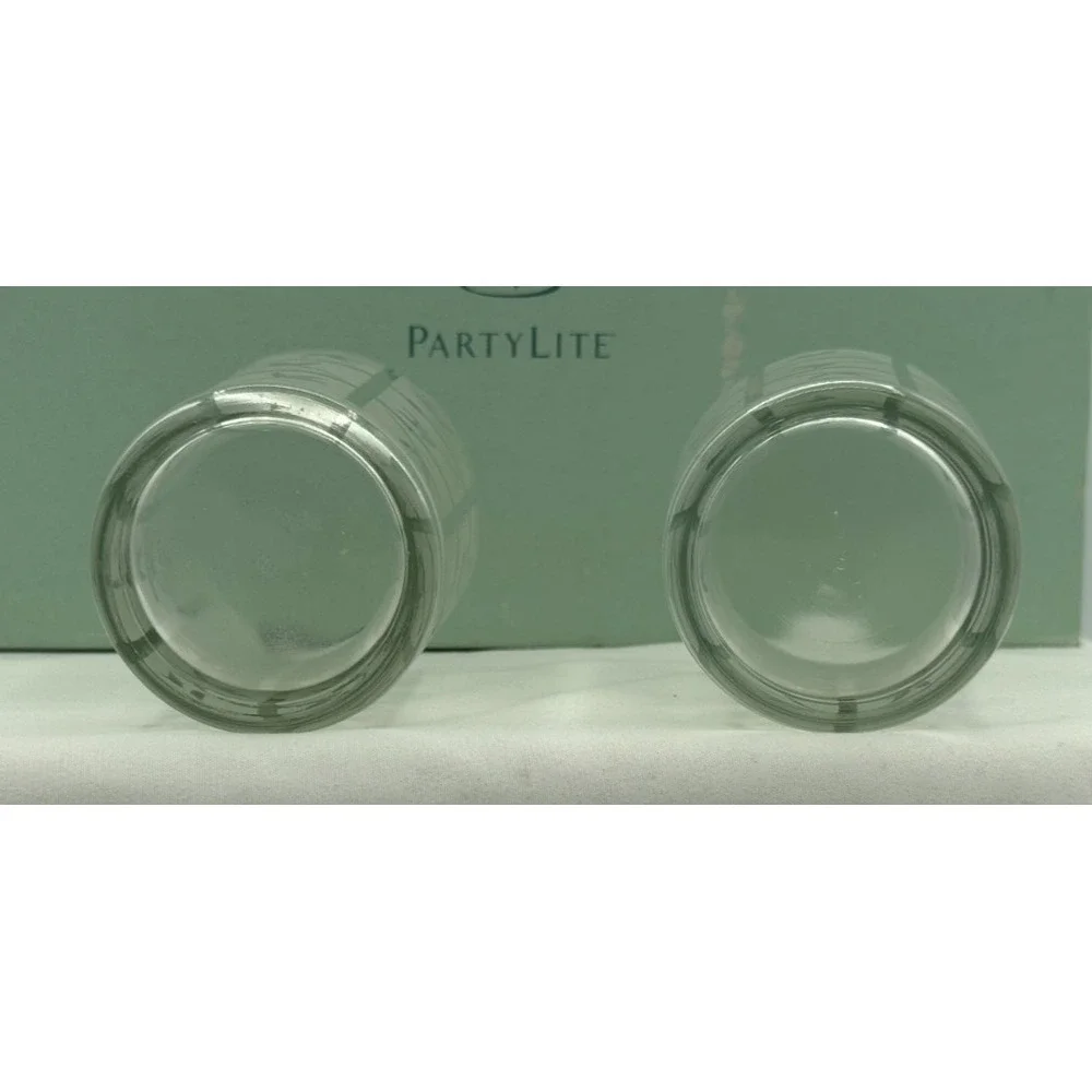 Partylite P7695 Bamboo Lantern Votive Holder Pair - Candle Holder - NEW Open Box